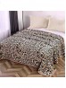 Leopard Print Embroidered Microfiber Soft Printed Flannel Blanket (with gift packaging) 